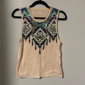 Sequin Aztec Tank